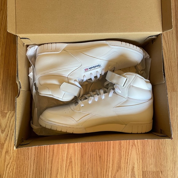 Reebok LAST PAIR hightops new sz 14 white in box. Fun old school w ankle… - Picture 2 of 8